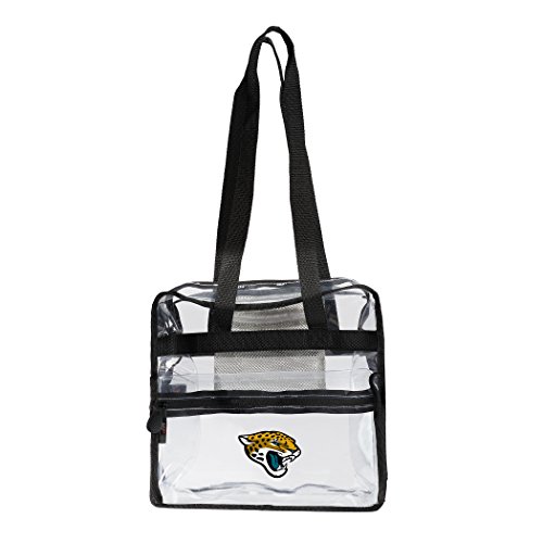 The Northwest Company Officially Licensed NFL Jacksonville Jaguars Clear Zone Stadium Friendly Tote, Clear, 12" x 5" x 12"