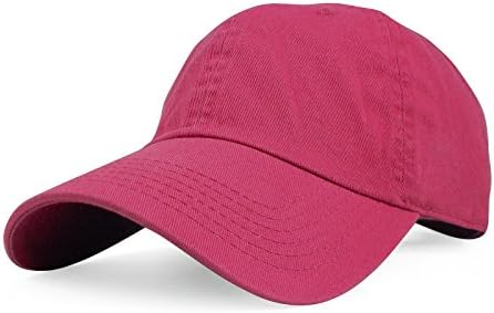 USBingoshop Men Women Unisex Plain Color Baseball Cap Hat 100% Cotton Adjustable Size (29-Fuschsia)
