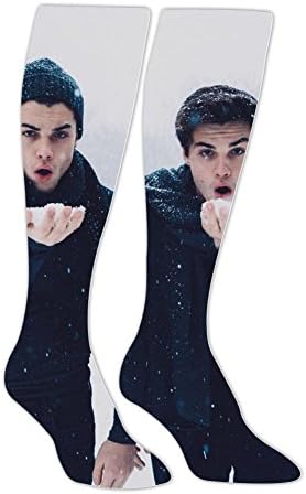 Unisex Angel_Dolan Tunesdays_Twins Comedian Long Socks Sport Socks Knee High Thigh Stockings