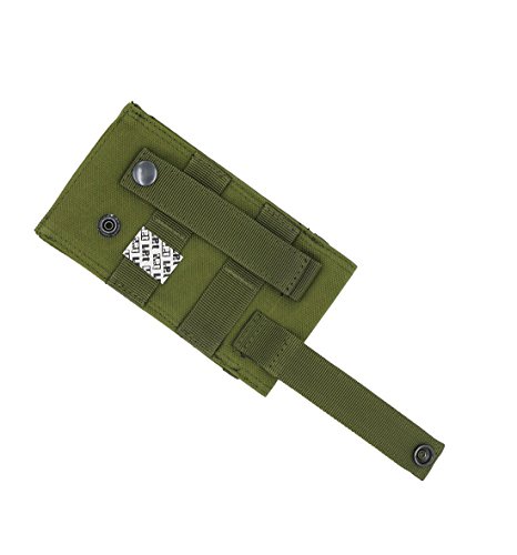 LefRight Camo Tactical Molle Vertical Waist Belt Large Pouch Bag Holster Cover Pull Tab Compatible 5.5" Phone 7 Plus (Olive Drab)