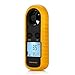 Anemometer, Digital LCD Wind Speed Meter Gauge Air Flow Velocity Thermometer Measuring Device with Backlight for Windsurfing, Sailing, Kite Flying, Surfing Fishing Etc. (Mini Anemometer) (Yellow)