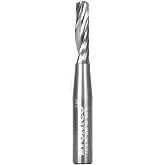 YONICO Solid Carbide Single Flute Upcut End Mill Router Bits CNC Spiral O Flute 3/16-Inch Diameter 1/4-Inch Shank 31018-SC