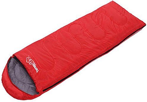 TurnerMAX Outdoor Sleeping Bag Single Adult Kids 1 Person Hiking Camping Suit Case Tent 3 Season Waterproof Zip Bag (Red)