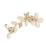 Suppion® Women Fashion Flower Shape Rhinestone Left Ear Cuff Clip Stud Earring