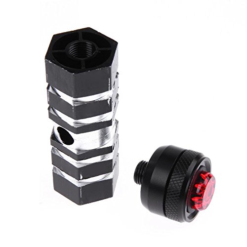 Domybest LED Safety Light MTB Bike Bicycle Pedal Front Rear Axle Foot Pegs Footrest - Thumbnail 5