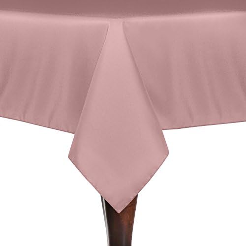 Ultimate Textile 72 x 72-Inch Square Polyester Linen Tablecloth Dusty Rose Pink