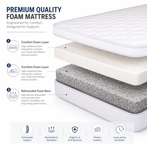 Vital Medical Mattress | Mattress for Back Support & Pressure Relief | Comfortable & Durable Bed Mattress | Single 130x70x12 cm
