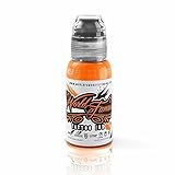World Famous Tattoo Ink – Vegan-Friendly Professional Tattooing Inks – Everest Orange, 1/2 Ounce