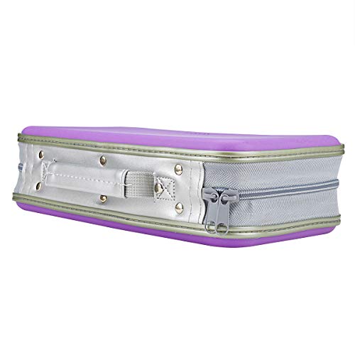 CD DVD Wallet, Wismart 96 Capacity Heavy Duty Sturdy DVD Storage Hard Shell CD Disk Holder DVD Case VCD Wallets Blu-ray Media Case Storage Holder Organizer Wallet,96 Capacity (Purple) - Thumbnail 3