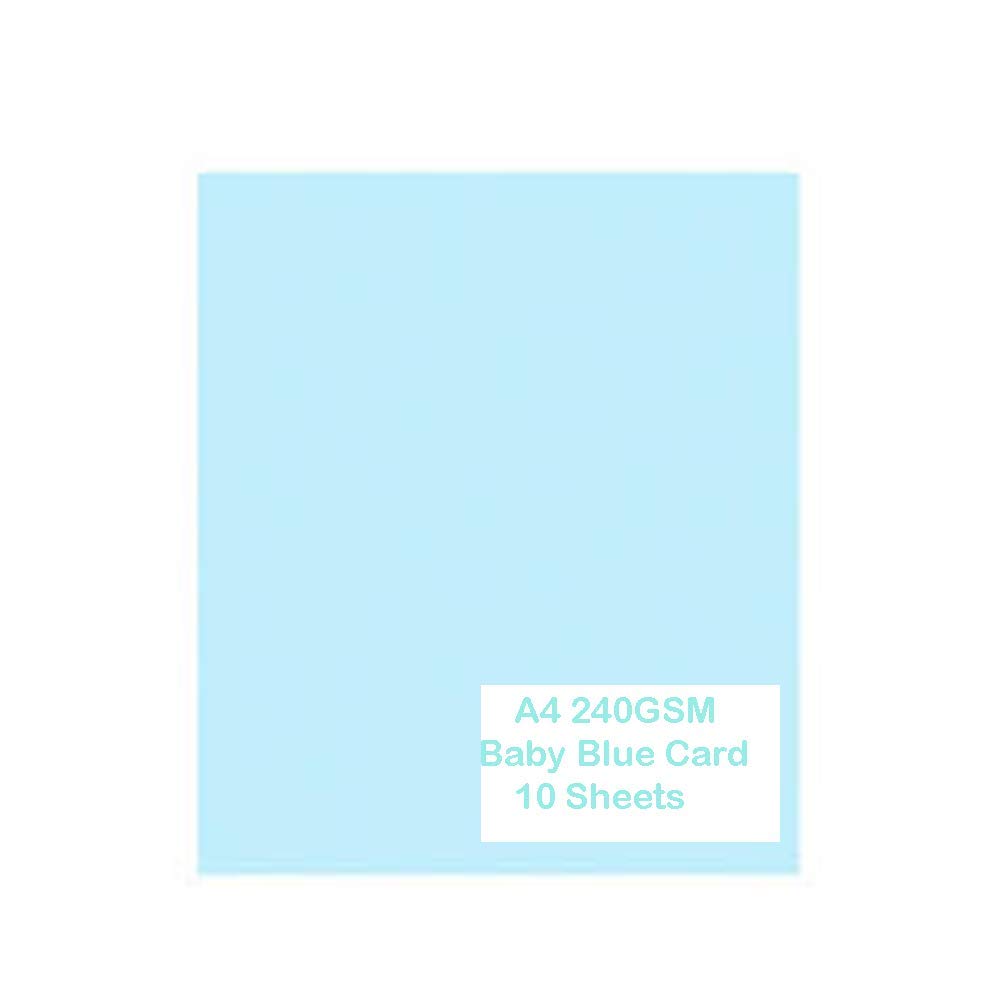 ARK A4 240gsm Colored Card Stock Pack of 10 Sheets (Baby Blue)