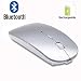 Bluetooth Mouse Rechargeable Wireless Mouse for Notebook ，Bluetooth Wireless Mouse for Laptop PC Conputer (Rose Gold) (Silver) primary