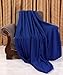 Utopia Bedding Navy Fleece Blanket Queen Size Lightweight Fuzzy Soft Anti-Static Microfiber Bed Blanket (90x90 Inch)