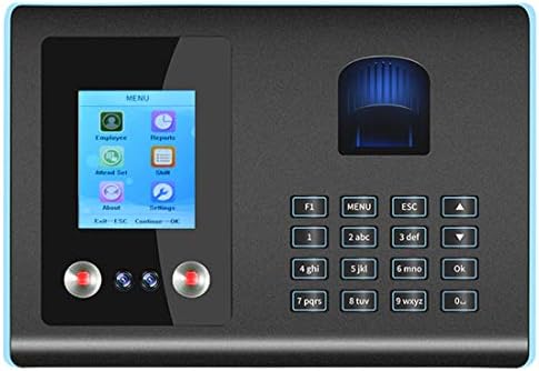 WWHLHL Face Fingerprint Password Attendance Machine, Employee Checking-in Recorder, 2.4 inchTFT Screen Facial Recognition Time Attendance Clock