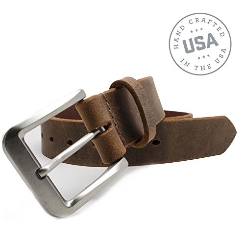 Nickel Free Mt. Pisgah Titanium Distressed Leather Belt (38")