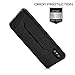Luvvitt Gabbana Wallet Case with Fabric for iPhone XS / X - Black / Carbon Fiber