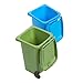 Juvale Set of 2 Mini Curbside Trash Recycling Pencil Pen Holder Desk Storage Organizer Caddy for Office, Work and School Stationery Supplies - Blue and Green