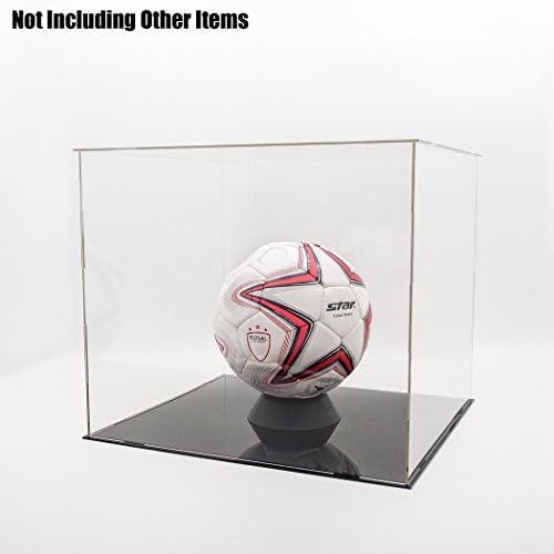 Tingacraft Acrylic Football Display Case/Box (40 x 36.5 x 35 cm) Self-Assembly Dustproof for Action Figure Helmet