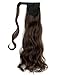 Lelinta 18″ Wavy Curly Wrap Around Ponytail Extension for Woman Synthetic Hair Extension (22 Inch-Curly, New Material-Medium Brown-Curly)thumb 1