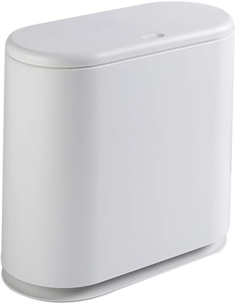 Amazon トイレポット ゴミ箱 トイレ 楕円形 ふた付き ワンタッチ 押し 二つゴミ袋入れでき シンプル オフィス 部屋 キッチン 洗面台 バスルーム ホテル 多用途 無地 高級感 ホワイト フタ付きゴミ箱 オンライン通販