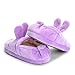 ESTAMICO Toddler Girls' Bunny Slipper Cartoon Rabbit Warm Winter House Shoes, Purple, US 5-6 M
