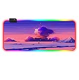 Gaming Mouse Pads Pink Fairytale Sunset Landscape