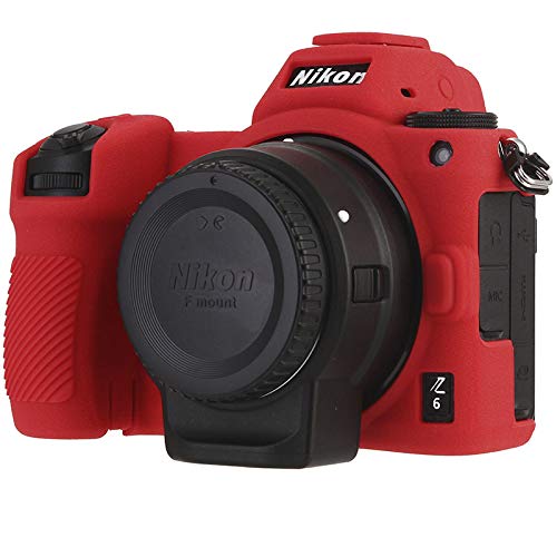 STSEETOP Nikon Z6 Z7 Camera Case, Professional Silicone Rubber Camera Case Cover Detachable Protective Case for Nikon Z6 Z7 (Red) — image 1