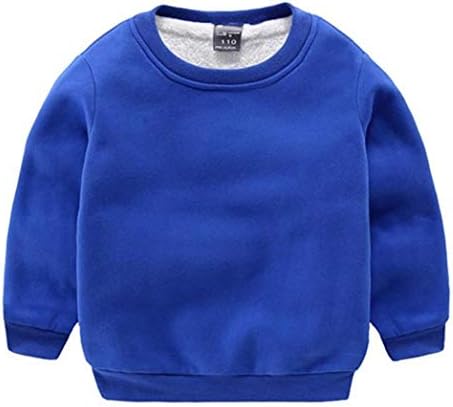 CuteOn Baby Boy's Girl's Crewneck Cotton Long Sleeve Winter Fleeced-Lined Sweatershirt
