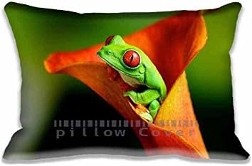 Standard Size 20x30inch Pillow Case Creative Pillow Cover Fashion Best Frog On The Leaf Cotton Polyester Cushion Cover