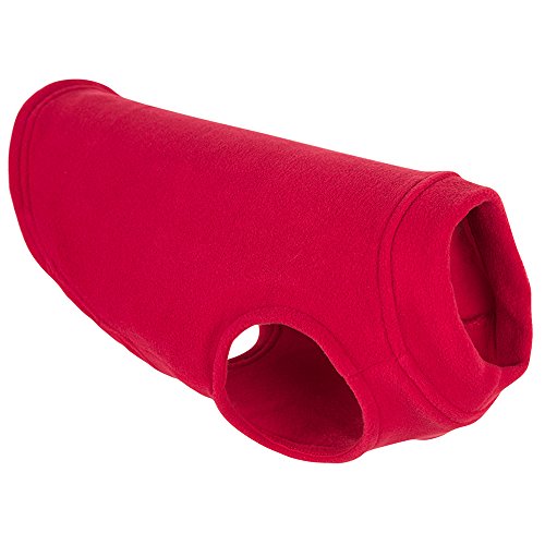 Gooby Stretch Fleece Pull Over Cold Weather Dog Vest, Red, Medium