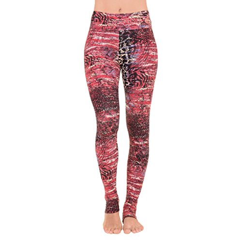 Liquido Active Women's Extra Long Patterned Yoga Legging Tanzania Large