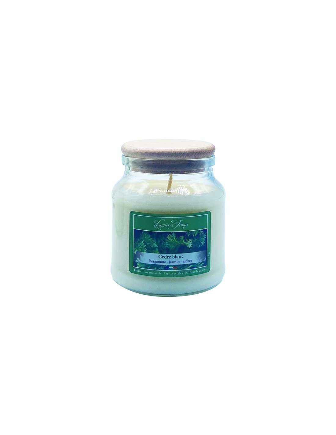 Les Lumière du Temps Coloured Vegetable Wax Candle, 145 g White Cedar Scent