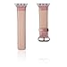 Thankscase Band for Apple Watch 40mm 38mm, Leather Replacement Wristband Metal Clasp for Apple Watch 40mm SE/Series 4/5/6 and Apple Watch 38mm Series 3/2/1(Rose Gold)