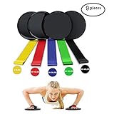 Gliding Discs Core Sliders and Exercise Resistance Loop Bands Home & Personal Fitness Equipment