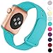 Haveda Bands Compatible with Apple Watch Band 38mm 40mm, Soft Silicone Sport Strap Wristband for Women Men with iWatch Series 4, Series 3, Series 2, Series 1, Teal, 38/40S/M