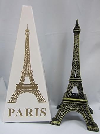 2pc Bonze Paris Eiffel Tower 6 Miniature Display (B57) US SELLER SHIP FAST