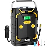 Tcisa DC 12V Portable Air Compressor Pump Tire Inflator with Digital Pressure Gauge 150psi for Car Bicycle and Other Inflatables