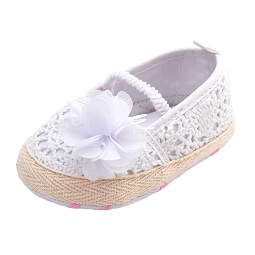 Infant Girls' Shoes Floral Net Yarn Net Yarn Ballerina Us Sizes (0-6month, white)