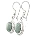 NOVICA Artisan Handcrafted Jade Dangle | Natural Stone | Sterling Silver Green | Wire Dangle | Shamrock For Women | Mexican Jade Earrings