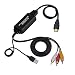 RCA to HDMI Converter, RCA to HDMI Cable, AV to HDMI Converter Cable Cord, 3RCA CVBS Composite Audio Video to 1080P HDMI Supporting PAL NTSC for PC Laptop Xbox PS3 PS4 TV STB VHS VCR Camera DVD Etc primary