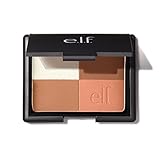 e.l.f. Cosmetics Bronzer, 4-in-1 Powder Bronzer Compact for a Radiant, Sun-Kissed Glow, Cool