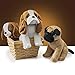 PREXTEX Plush Puppy Dogs - Set of 3 Realistic Looking 8-Inch Cute and Cozy Stuffed Animals