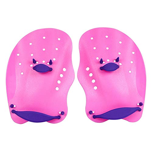 image for TRADERPLUS Swim Training Hand Paddles for Men Women Children (Pink, Sm