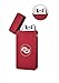 Novelty Wares™ - USB Flameless Plasma Dual Arc Rechargeable Windproof Cigarette Lighter with Charging Cable and Gift Box (Matte Red)