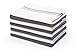 Harringdons Kitchen Dish Towels Cotton Tea Towels with Pot Holder, 9 Piece Set. Gray and White 4 of Each in Plain Weave. Large, Absorbent Dish Cloths 28” x 20”. There’s no Substitute for Quality.
