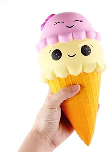 Squishy Ice Cream Cone Jumbo 22cm Slow Rising With Packaging Collection Gift Soft Toy ZevenMart