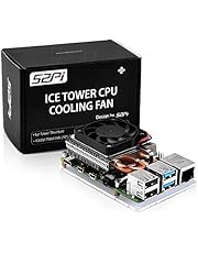 GeeekPi Raspberry Pi Cooling Fan, Raspberry Pi Ultra Thin ICE Tower Cooler, PWM Cooling Fan with Raspberry Pi Heatsink for Raspberry Pi 4 Model B Only