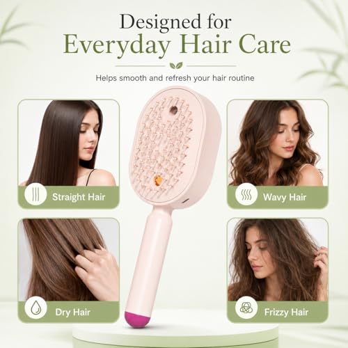 Electric Spray Air Cushion Massage Comb, Electric Spray Air Cushion Massage Hair Comb, Electric Spray Massage Comb, For Wet & Dry Hair, Portable Home Spa Styling Tool