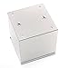KINGSO Square Stainless Steel Tissue Box Holder Desk Organizer for Home Office Hotel