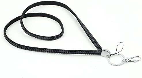 JYS365 Rhinestone Hand Wrist Lanyard String ID Badge Cellphone Key Holder Ring - Black