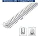 8Ft LED Shop Light, 72W, 7500LM, 6500K, T8 V-Shape Integrated Tube Light Fixture, Hight Output, Brighter White, LED Tube Light for Garage, Warehouse, Plug and Play (Pack of 5)